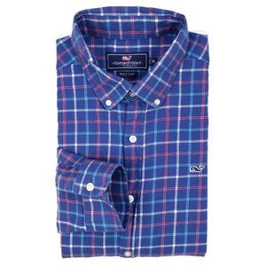 Vineyard Vines XL Whale Shirt Blue Checked Multico
